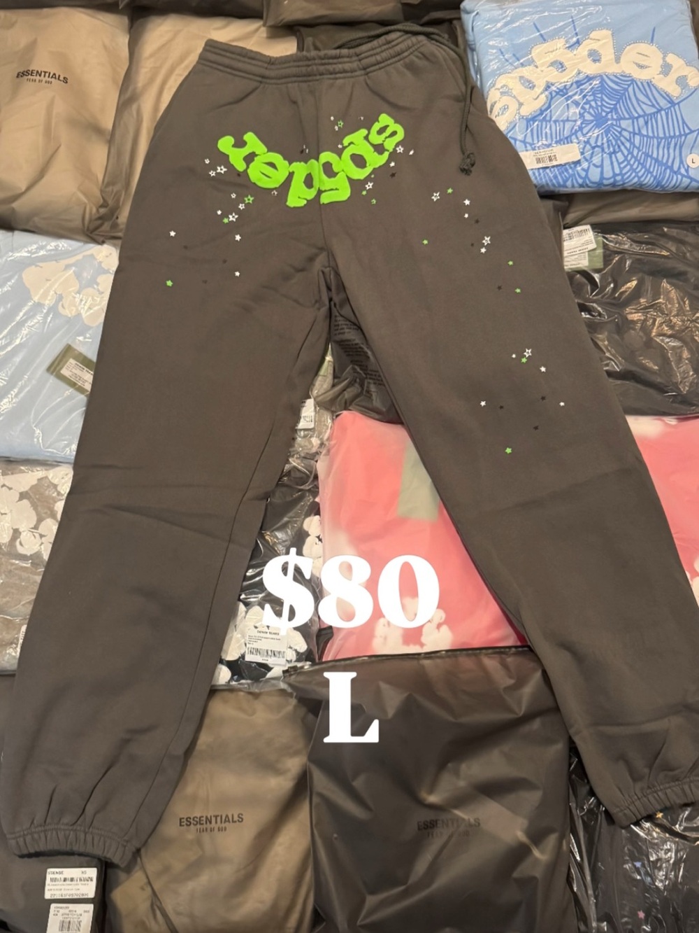Sp5der sweats (size large)